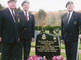 Bob Chalmers, dougie Frazer and Alan Ramsden at the grave of Donald Grant a founder member of the Branch